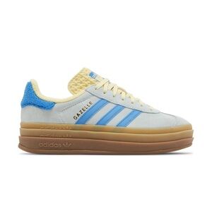 Adidas Gazelle Platform in Light Blue and yellow
